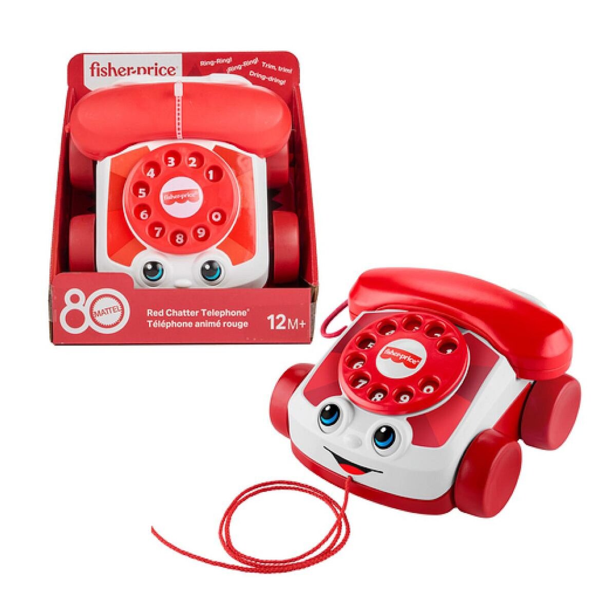 MATTEL Fisher-Price – Téléphone anime rouge