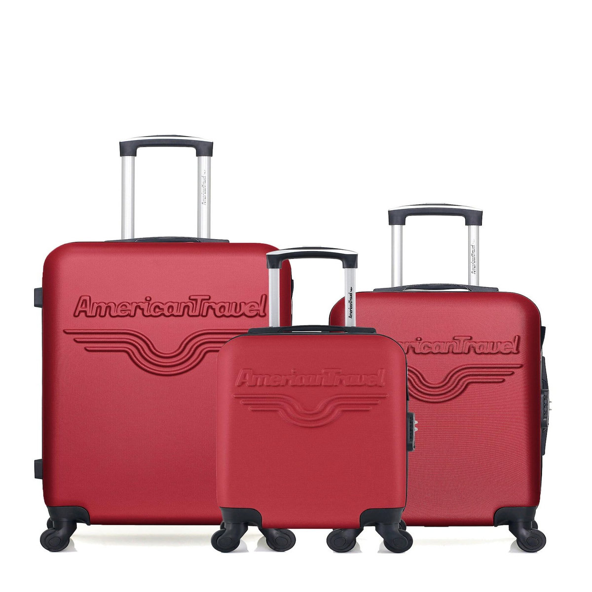 AMERICAN TRAVEL AMERICAN TRAVEL - Lot de 3 - Valise weekend, valise cabine et valise cabine XXS CHELSEA