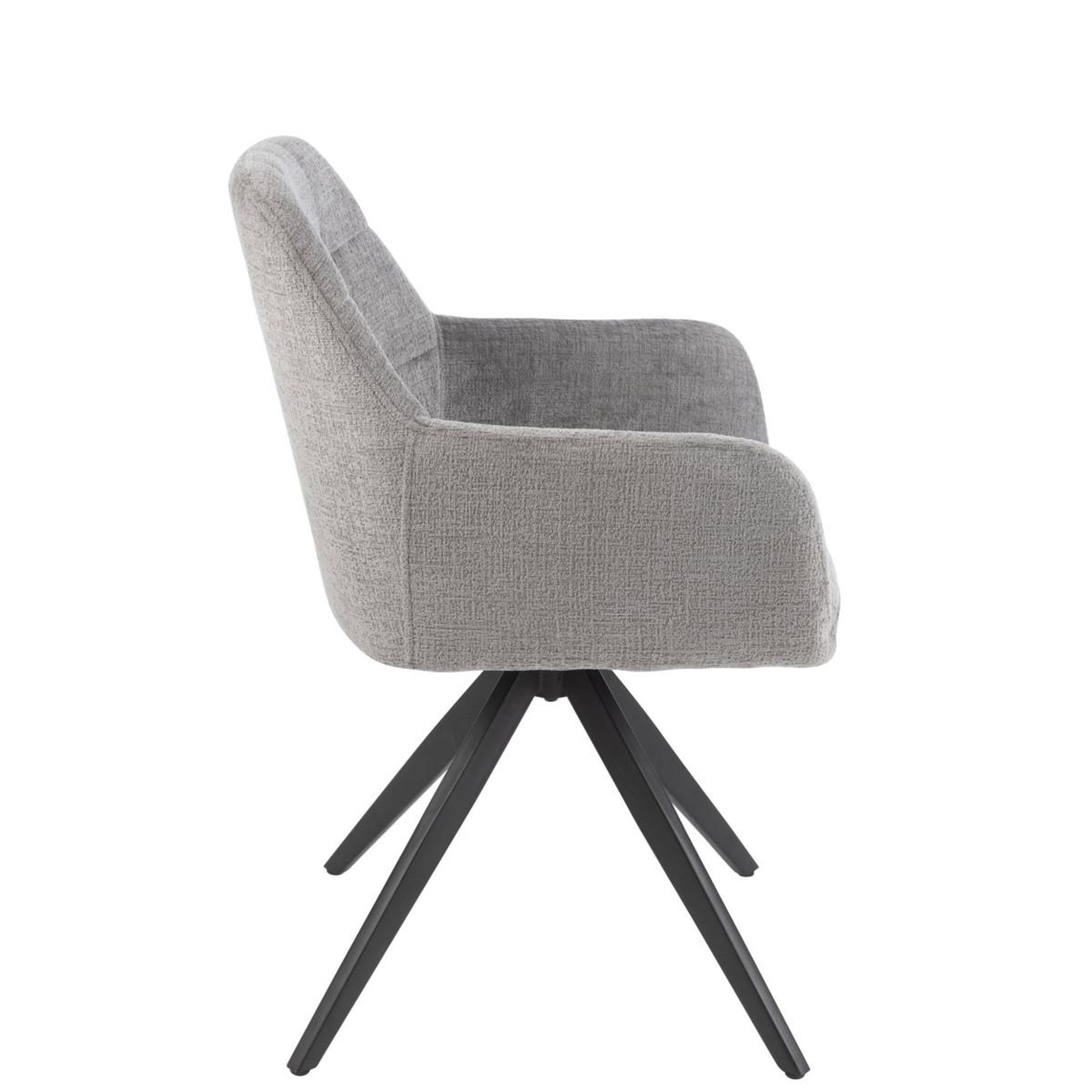 Voir la diapositive 3 : J-LINE Chaise design pivotante  louna  84cm gris