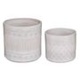 Voir la diapositive 1 : ATMOSPHERA Lot de 2 Cache-Pots Design  Carmen  25cm Ivoire