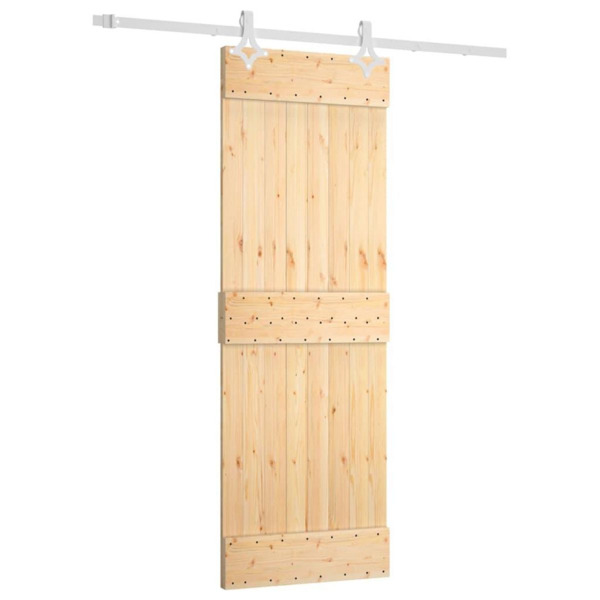 VIDAXL Porte coulissante et kit de quincaillerie 70x210 cm pin massif
