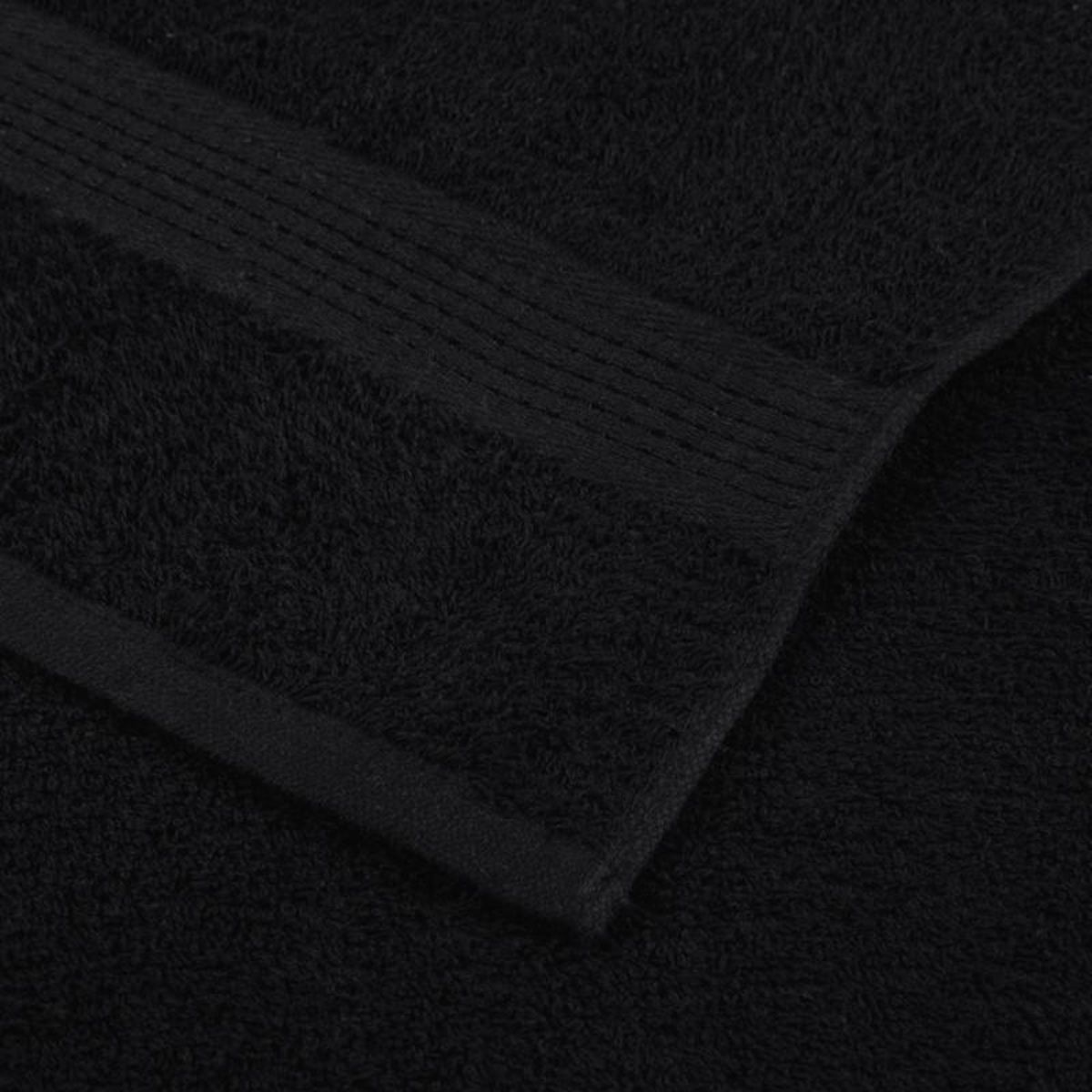 VIDAXL Serviettes de douche 4 pcs noir 70x140 cm 360 g m² 100% coton