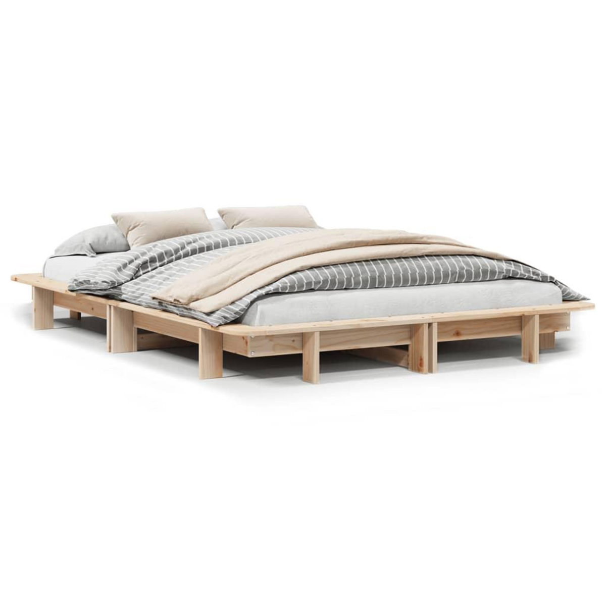 VIDAXL Cadre de lit sans matelas 120x200 cm bois de pin massif