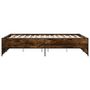 Voir la diapositive 5 : VIDAXL Cadre de lit sans matelas chene fume 135x190 cm