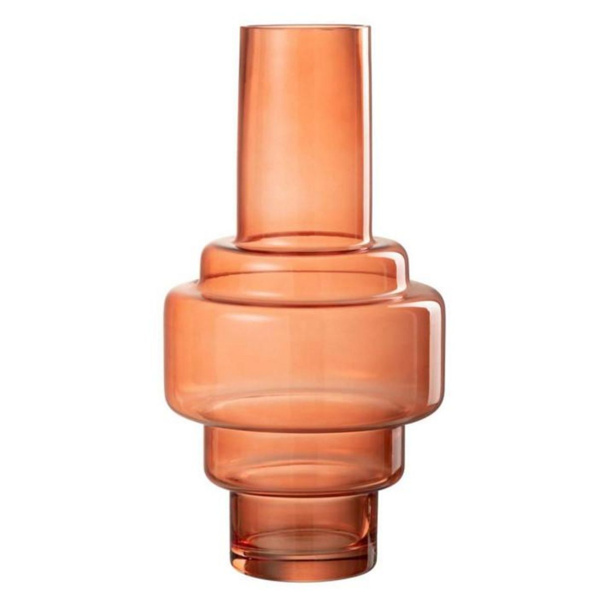 Paris Prix Vase Design en Verre  Escalier  35cm Rouge