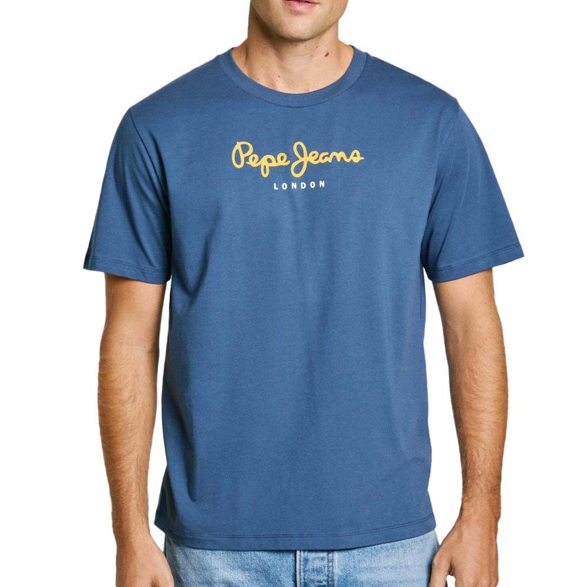 Pepe Jeans T-shirt Bleu Homme Pepe jeans Eggo AQW. Coloris disponibles : Bleu