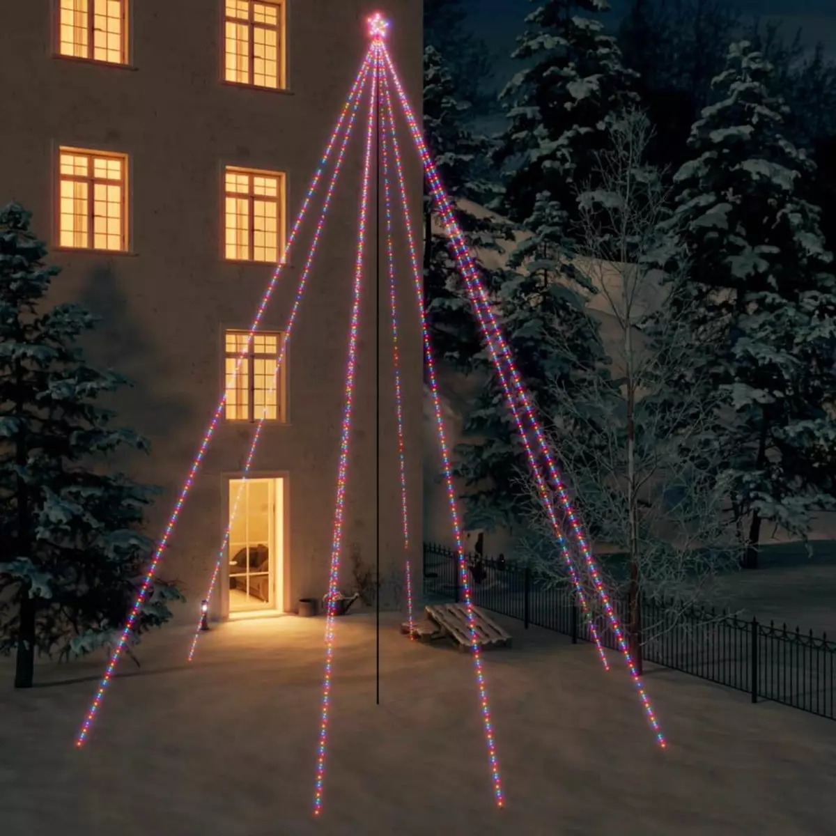 VIDAXL Lumieres d'arbre de Noël Int/Exterieur 1300 LED colorees 8 m