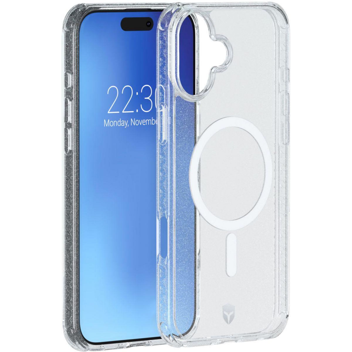 FORCE CASE Coque iPhone 16 Air MagSafe Glitter Noir