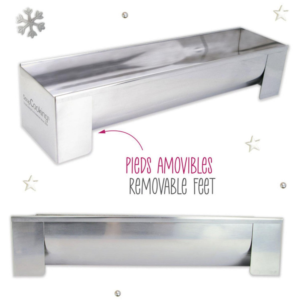 SCRAPCOOKING Moule en inox pour bûche de Noël