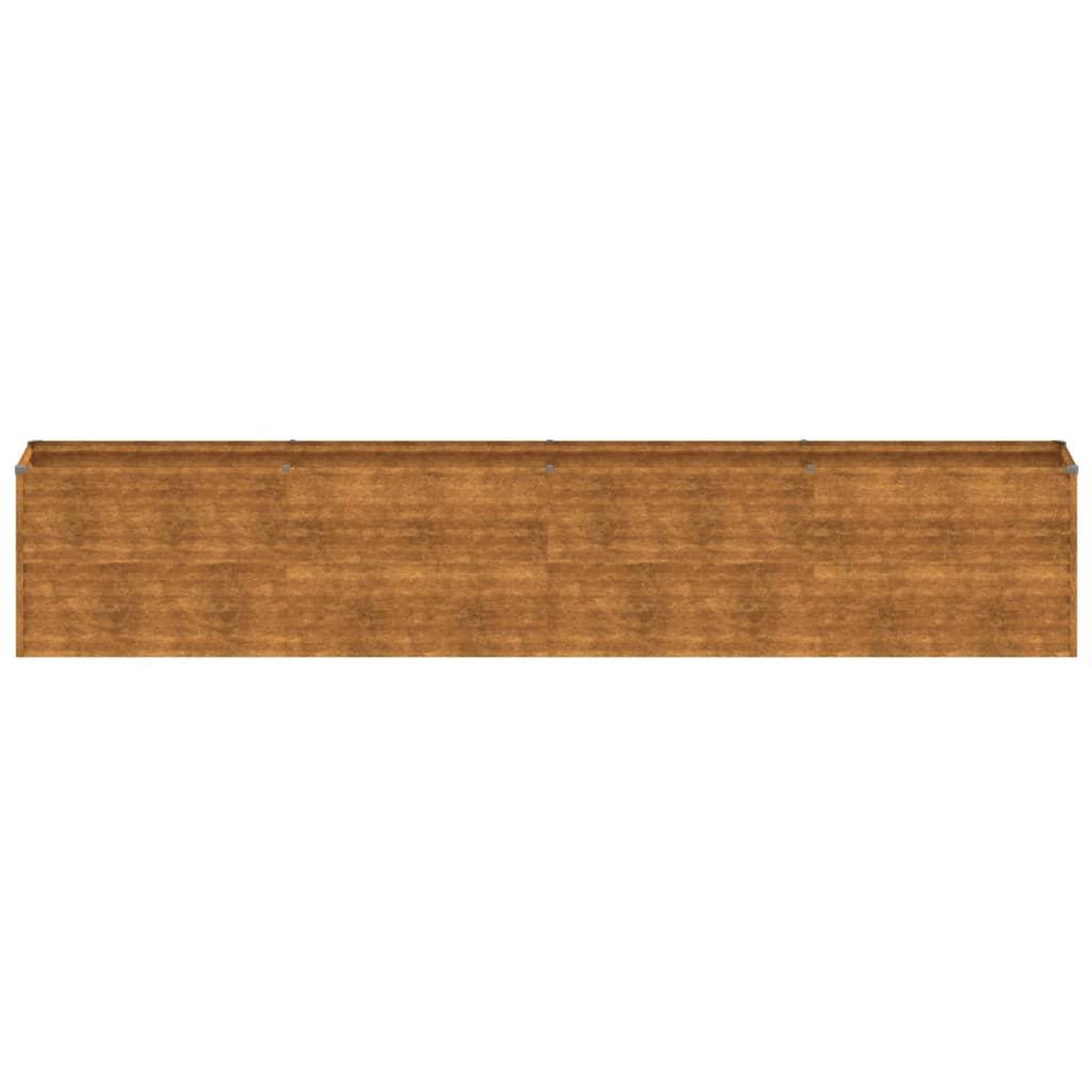 Voir la diapositive 4 : VIDAXL Lit sureleve de jardin 385x50x69 cm acier corten