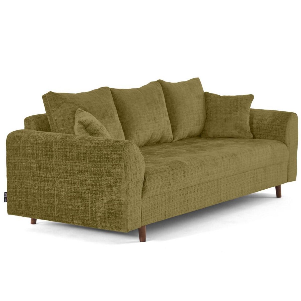 LISA DESIGN Rune - canapé droit 3 places en velours texturé