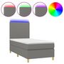 Voir la diapositive 2 : VIDAXL Sommier a lattes de lit avec matelas et LED Gris fonce 80x200cm