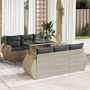 Voir la diapositive 1 : VIDAXL Salon de jardin avec coussins 7 pcs gris clair resine tressee