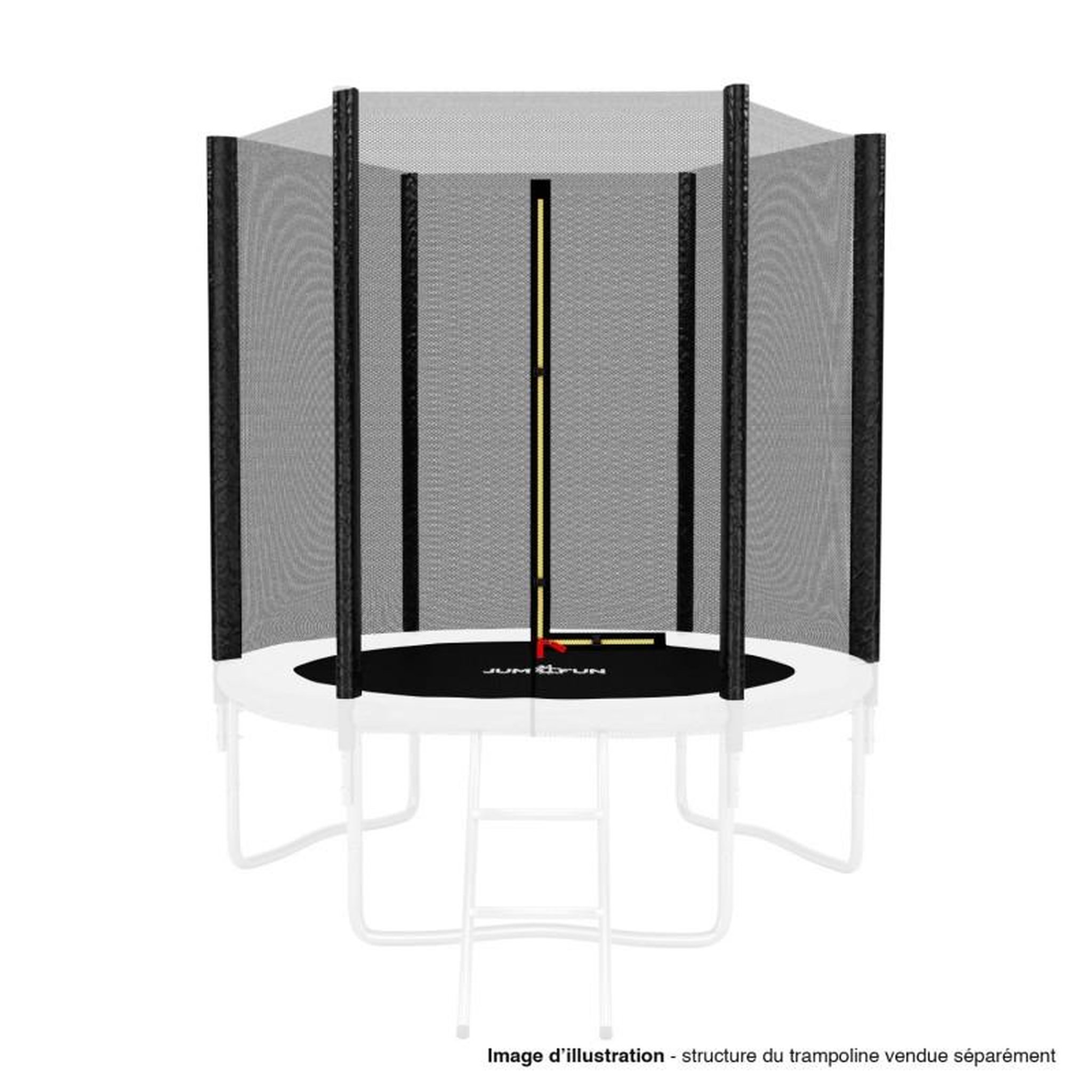 JUMP4FUN Filet de sécurité extérieur Universel pour trampoline ø 6Ft / 185Cm, 6 Perches