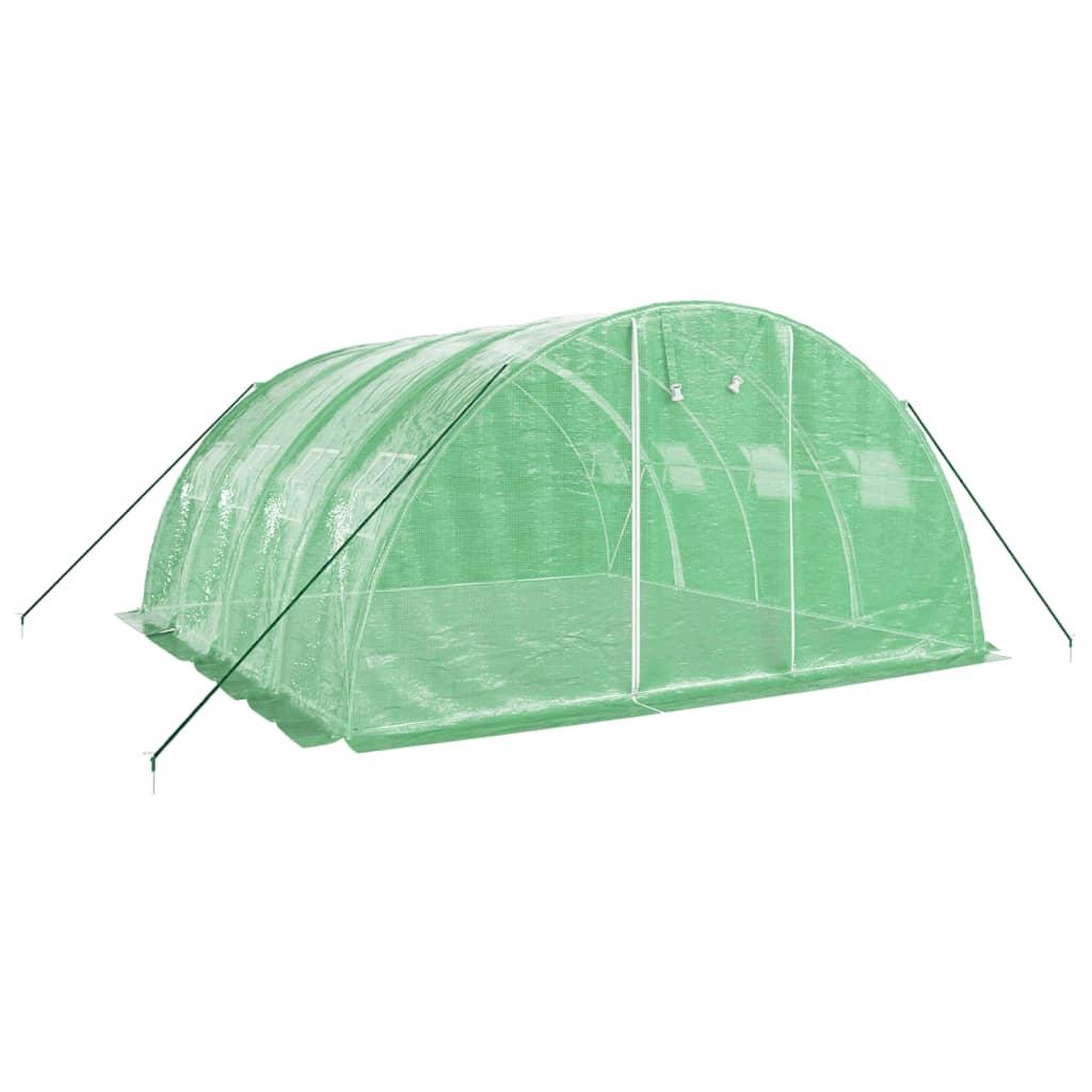 Voir la diapositive 3 : VIDAXL Serre avec cadre en acier vert 16 m^2 4x4x2 m