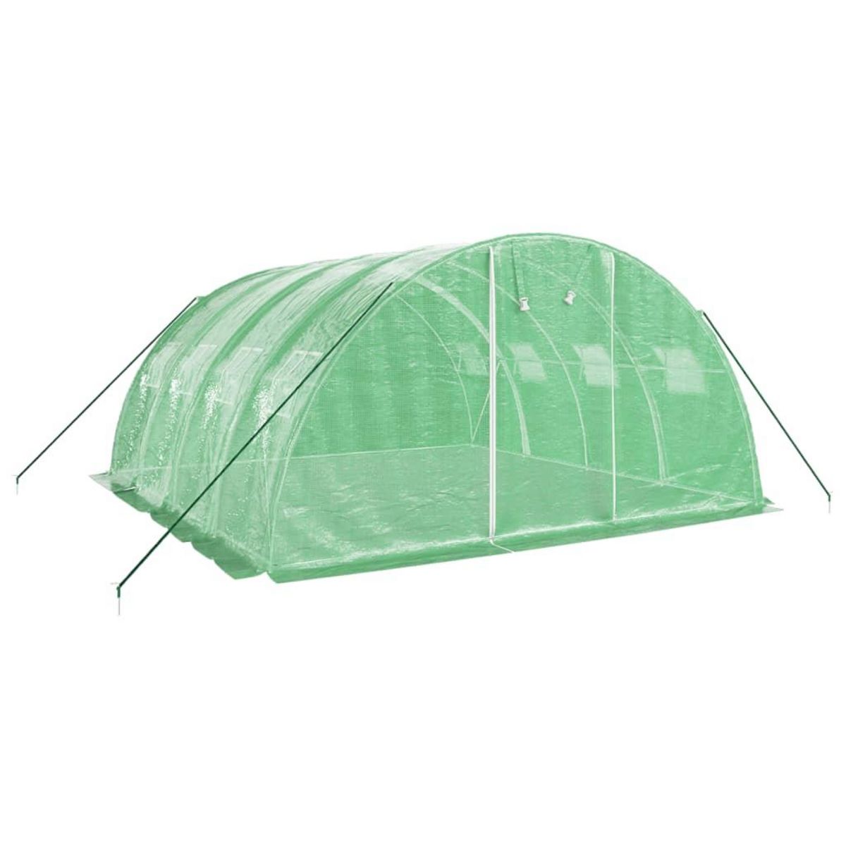 VIDAXL Serre avec cadre en acier vert 16 m^2 4x4x2 m