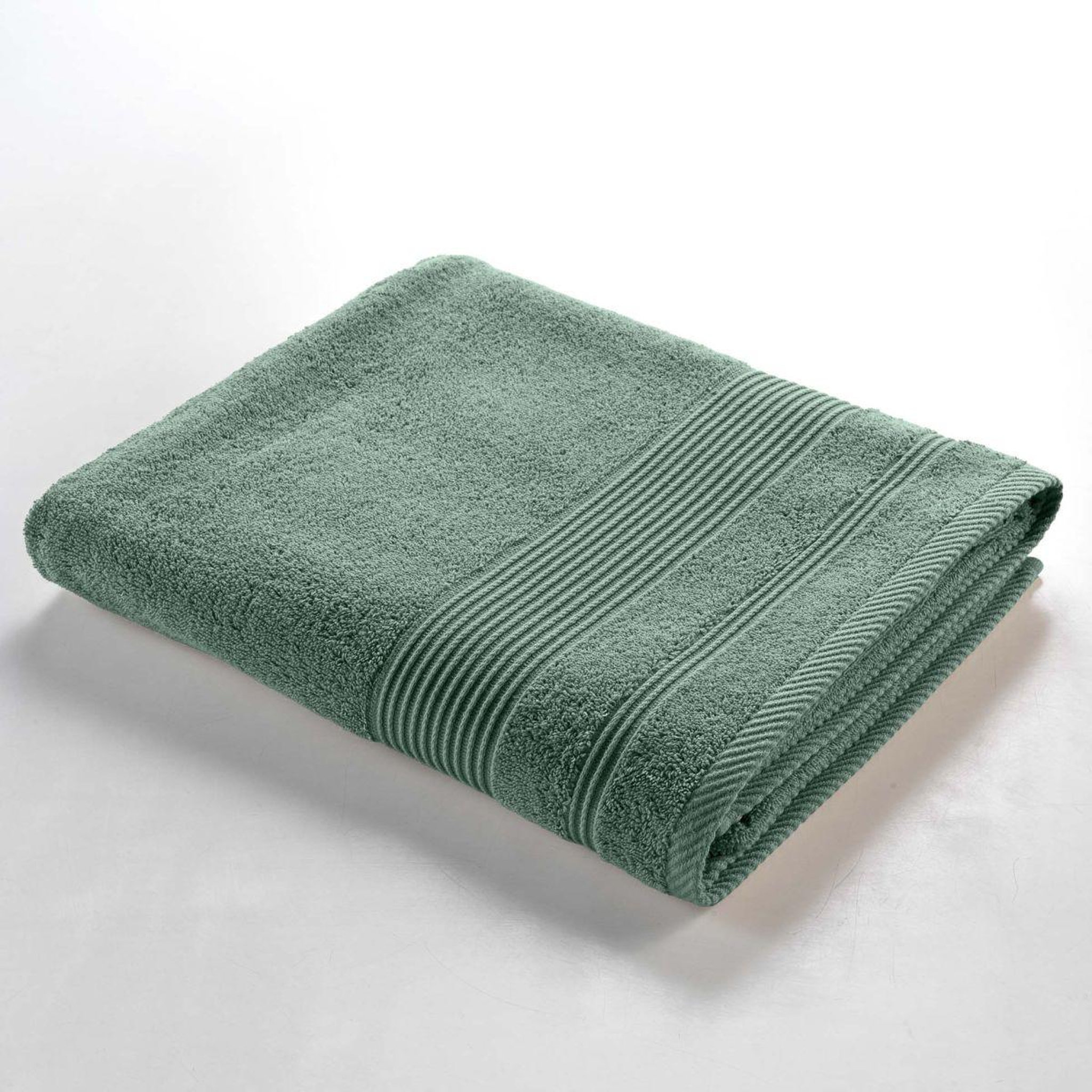 Voir la diapositive 2 : Douceur d'Intérieur Drap de bain  tendresse  90x150cm vert cèdre
