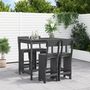 Voir la diapositive 1 : VIDAXL Ensemble de bar de jardin 5 pcs gris bois de pin massif