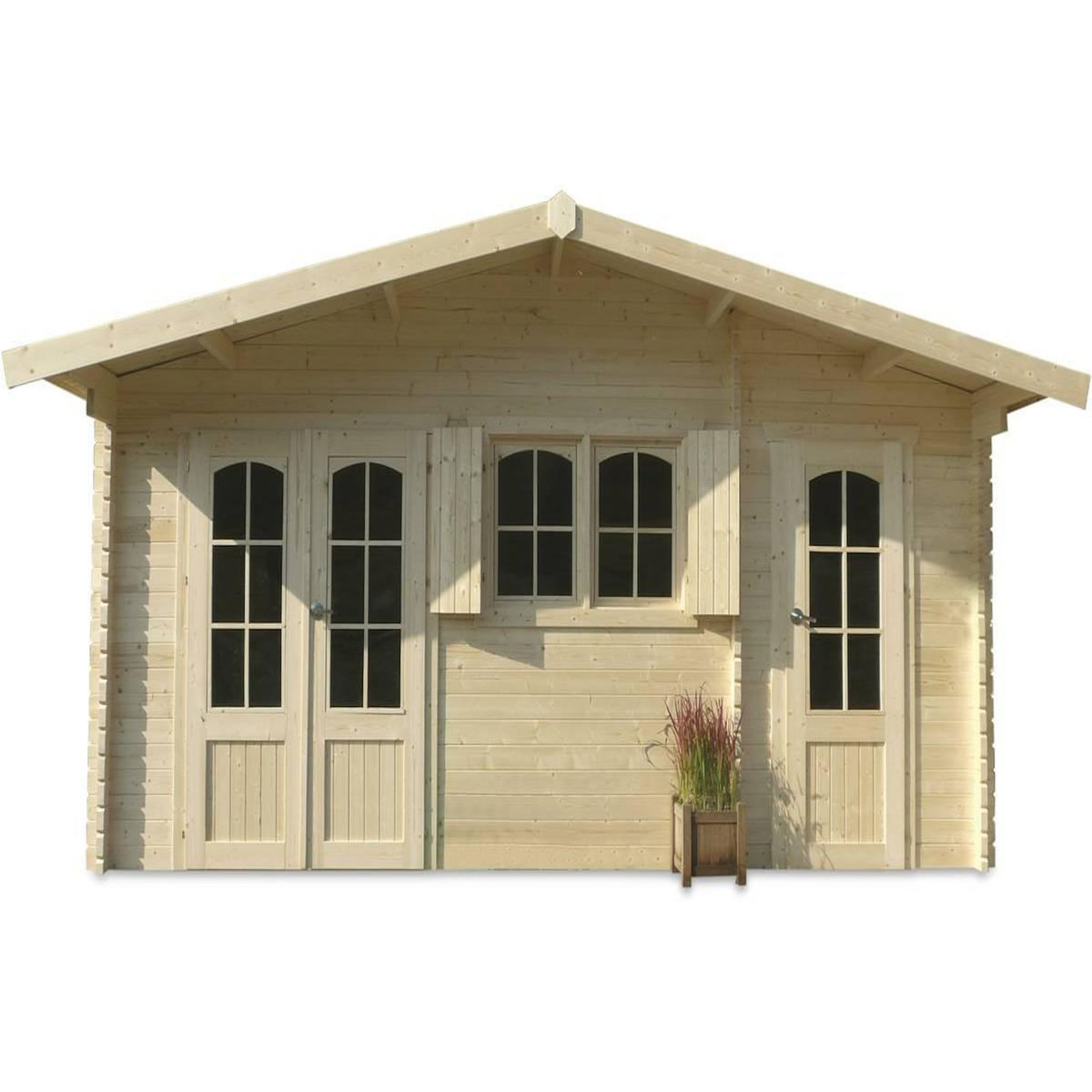 Solid Abri jardin bois  Rostock  - 22.04 m² - 5.68 x 3.88 x 2.75 m - 40 mm