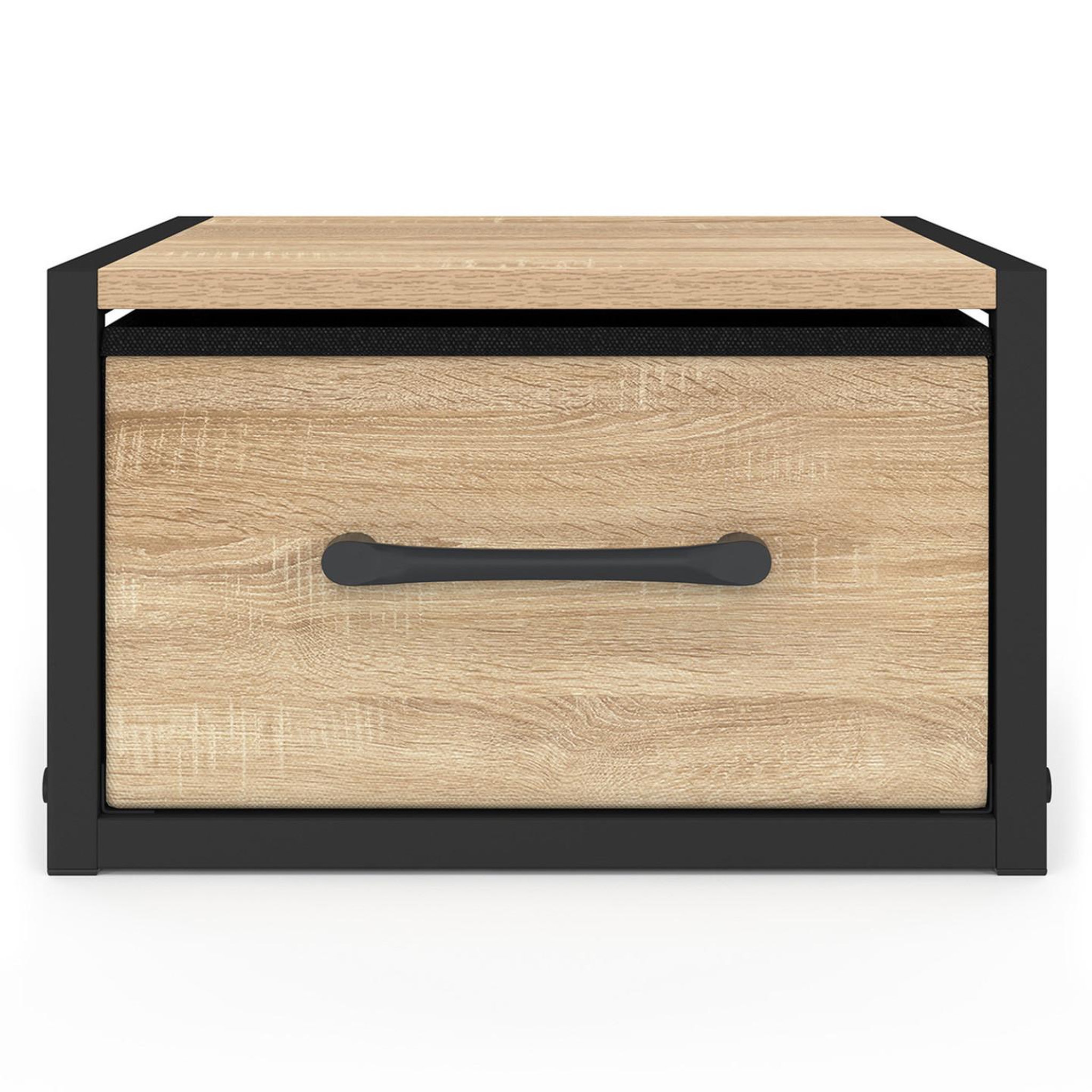 Voir la diapositive 3 : ID MARKET Lot de 2 tables de chevet murales tiroir en tissu utah design industriel