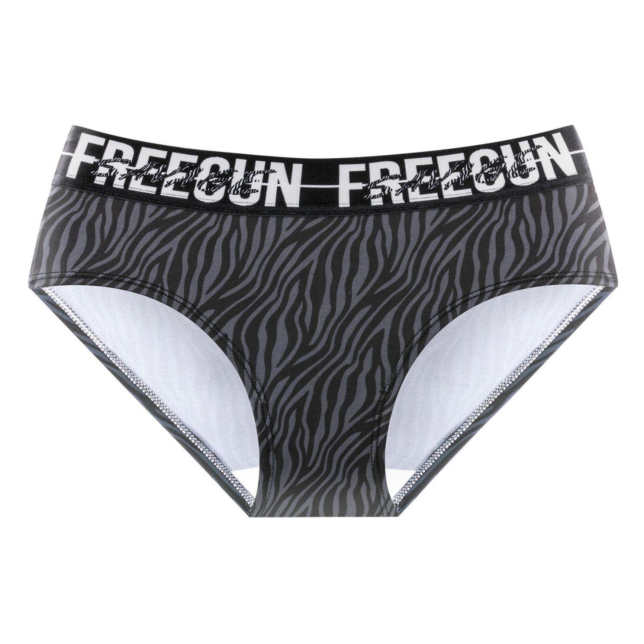 Voir la diapositive 4 : FREEGUN Lot de 4 culottes femme leopard