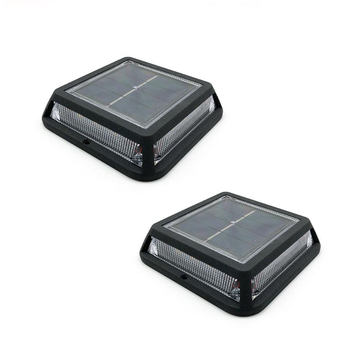 Lumisky Lot de 2 balise solaires QUADRY Noir Aluminium D12cm