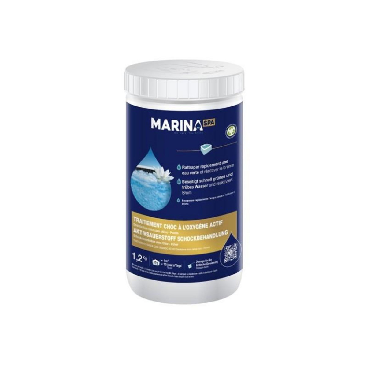 MARINA Choc à l'oxygène actif sans chlore pour spa 1,20 kg - Marina Spa