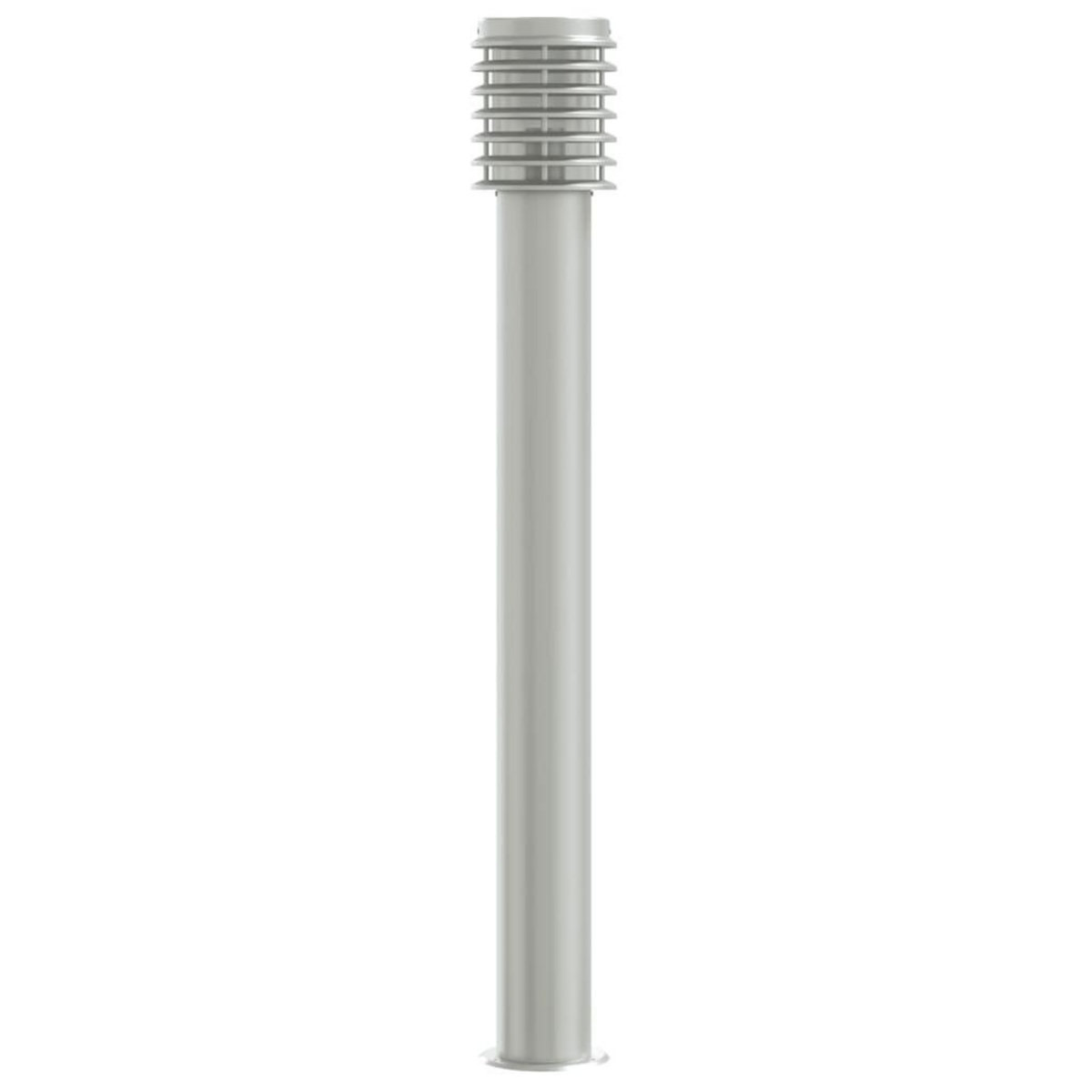 VIDAXL Lampadaires d'exterieur 3 pcs argente 110 cm acier inoxydable