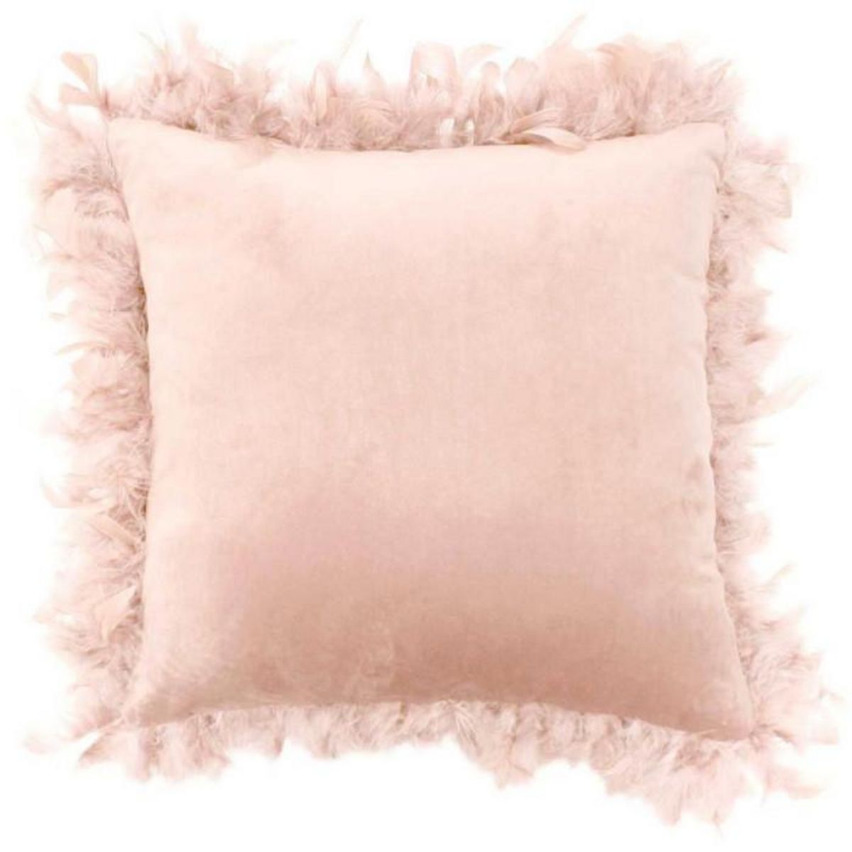 Paris Prix Coussin Déco Plumes  Marlina  40x40cm Nude