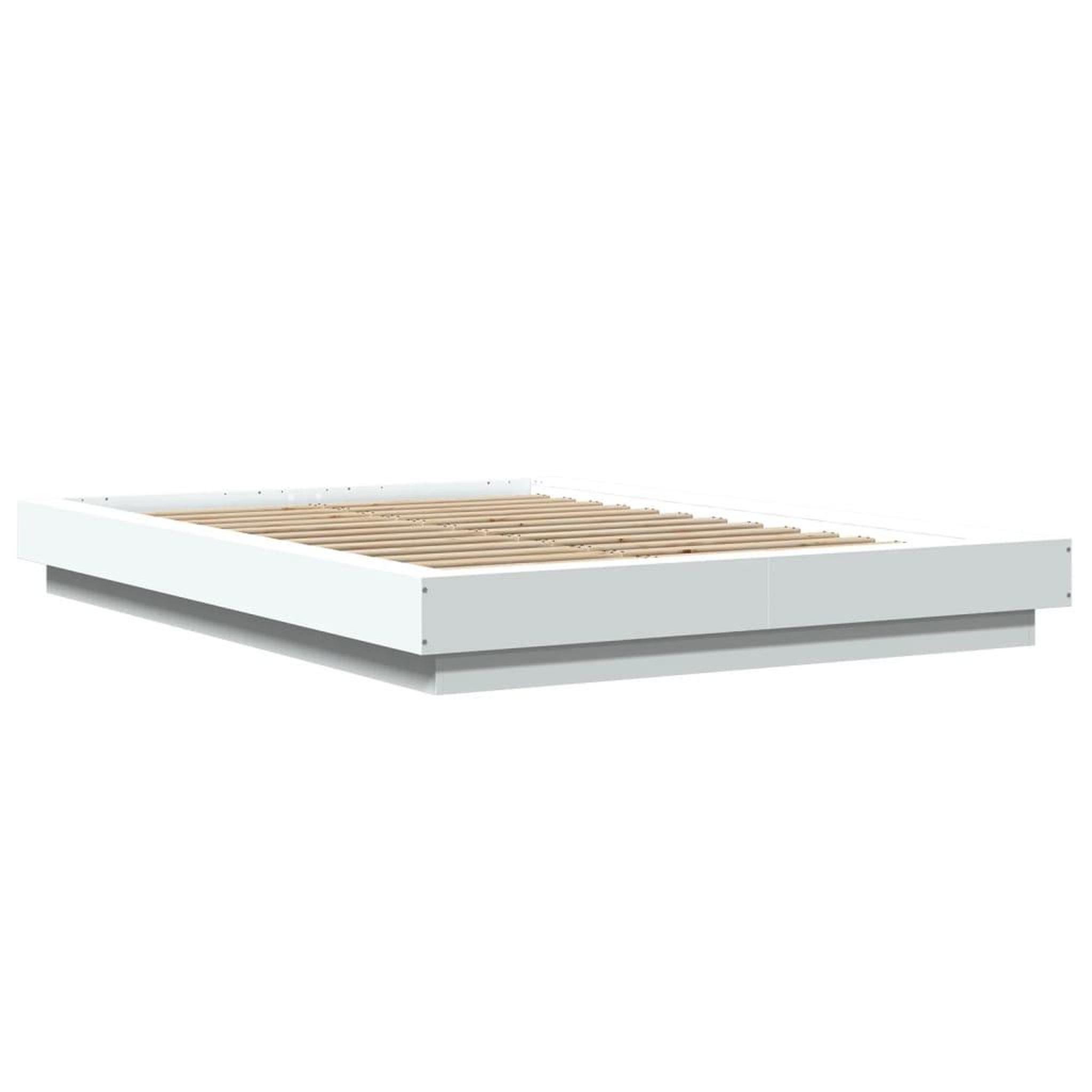 Voir la diapositive 3 : VIDAXL Cadre de lit avec lumieres LED sans matelas blanc 140x190 cm