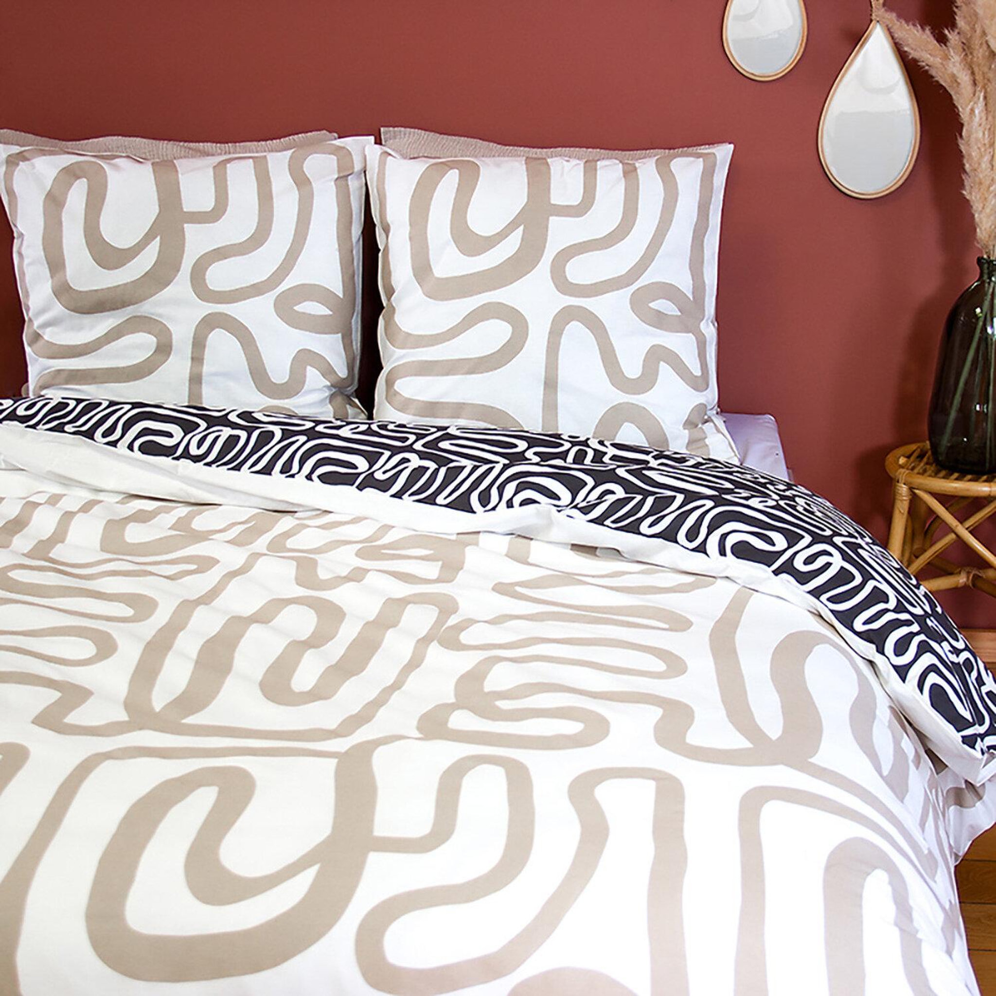Voir la diapositive 3 : Home collection Parure de couette 2 pcs 100% coton 52 fils, sidnie