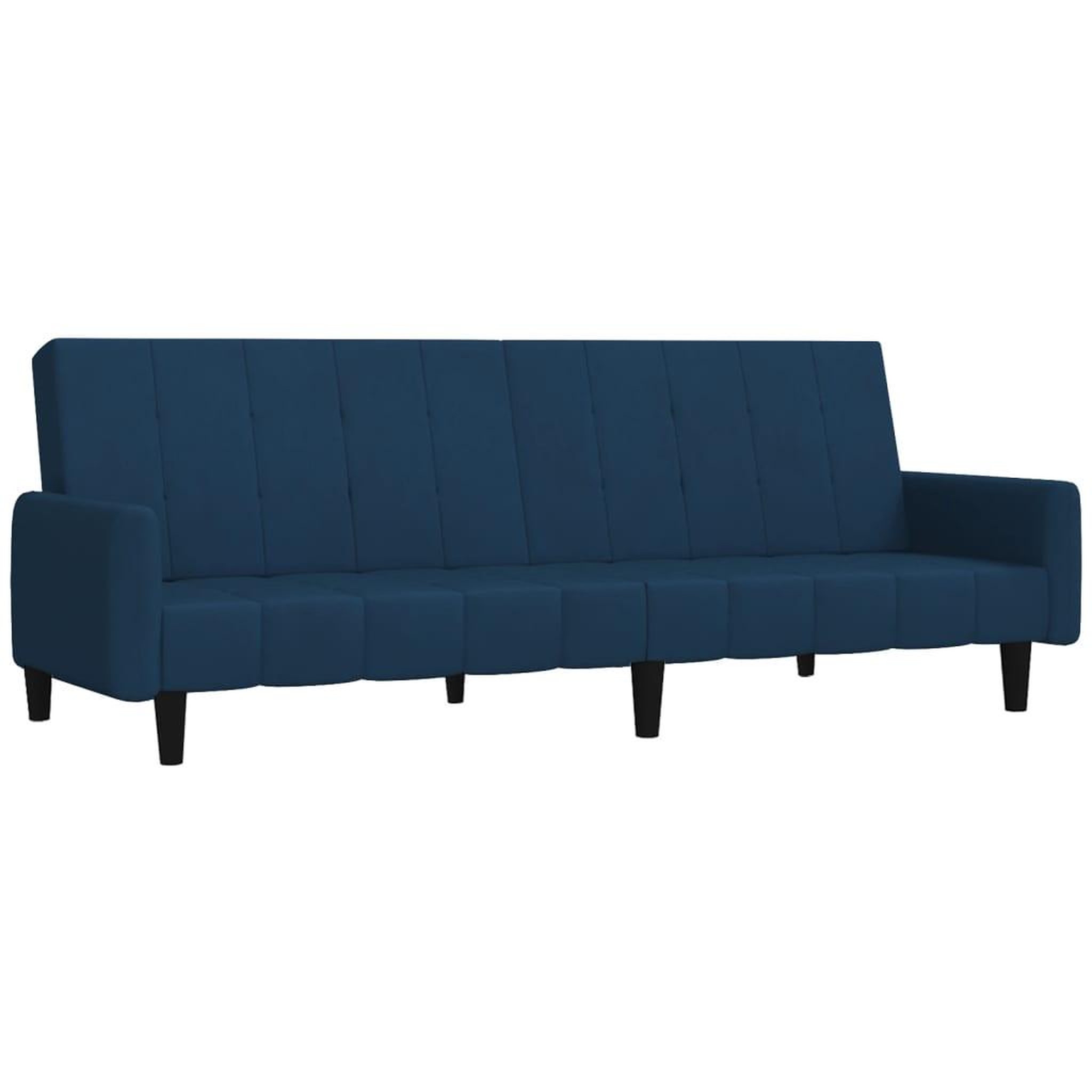 Voir la diapositive 2 : VIDAXL Canape-lit a 2 places Bleu Velours