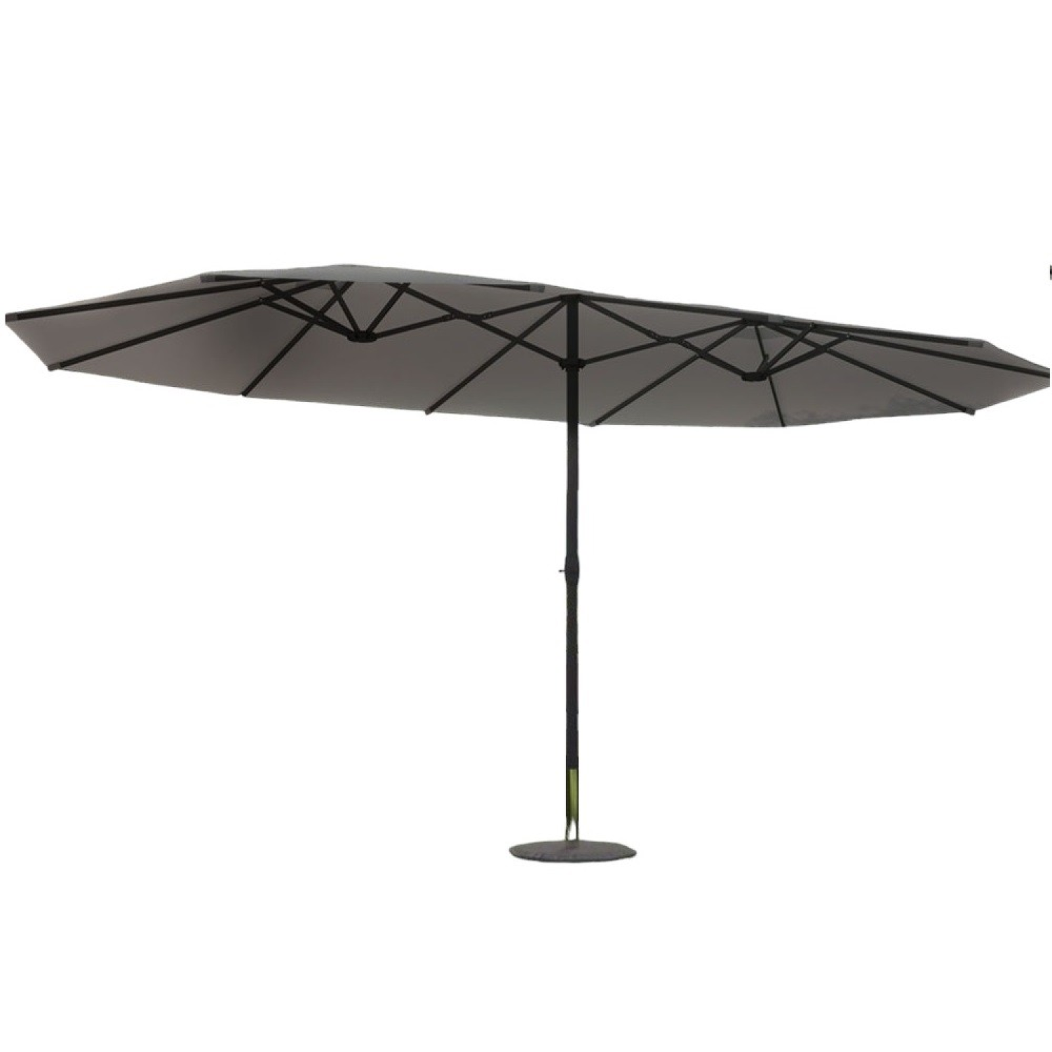 CONCEPT USINE Parasol double gris droit ovale 27 x 46 m venice