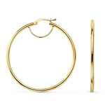 L'ATELIER D'AZUR Boucles d'Oreilles Créoles Renforcées - Or Jaune - Diamètre 4.5cm - Femme