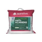 BLANREVE BLANREVE Lot de 2 Oreillers Triple Protection - 60 x 60 cm - Blanc
