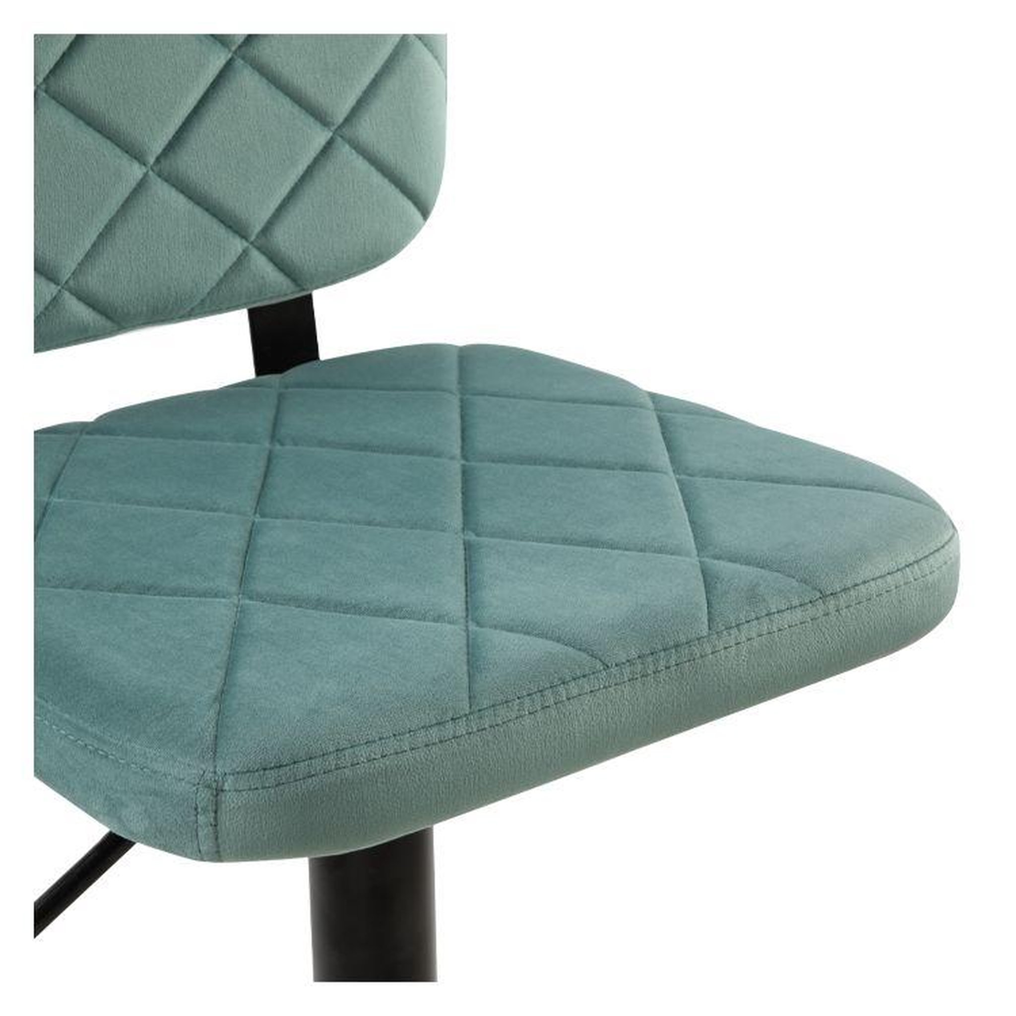 Voir la diapositive 6 : MAISON PAVANE Lot de 2 chaises de bar réglables 60/81 cm en velours vert d'eau-viktor