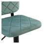 Voir la diapositive 6 : Rendez vous déco Lot de 2 chaises de bar réglables 60/81 cm en velours vert d'eau-Viktor