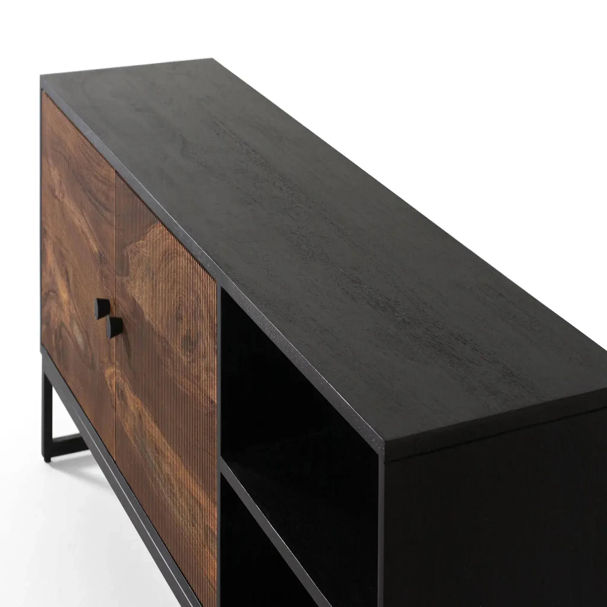 Voir la diapositive 3 : GINER Y COLOMER SL Meuble tv en bois de manguier 150 cm style rustique moderne