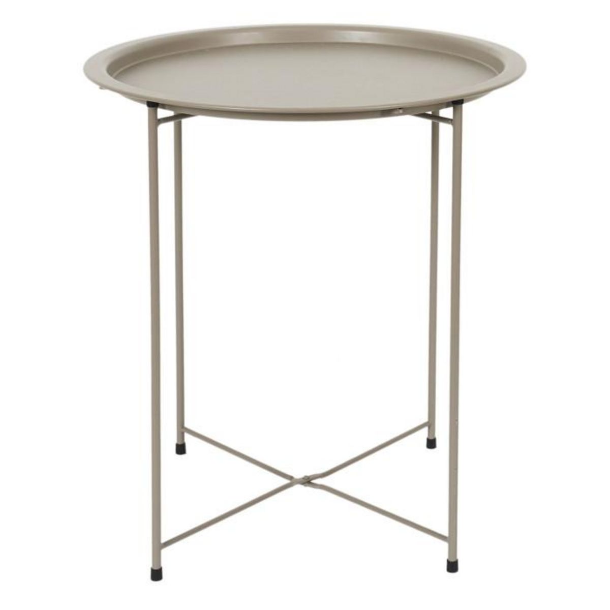 Paris Prix Table d'Appoint en Métal  Sienna  50cm Beige