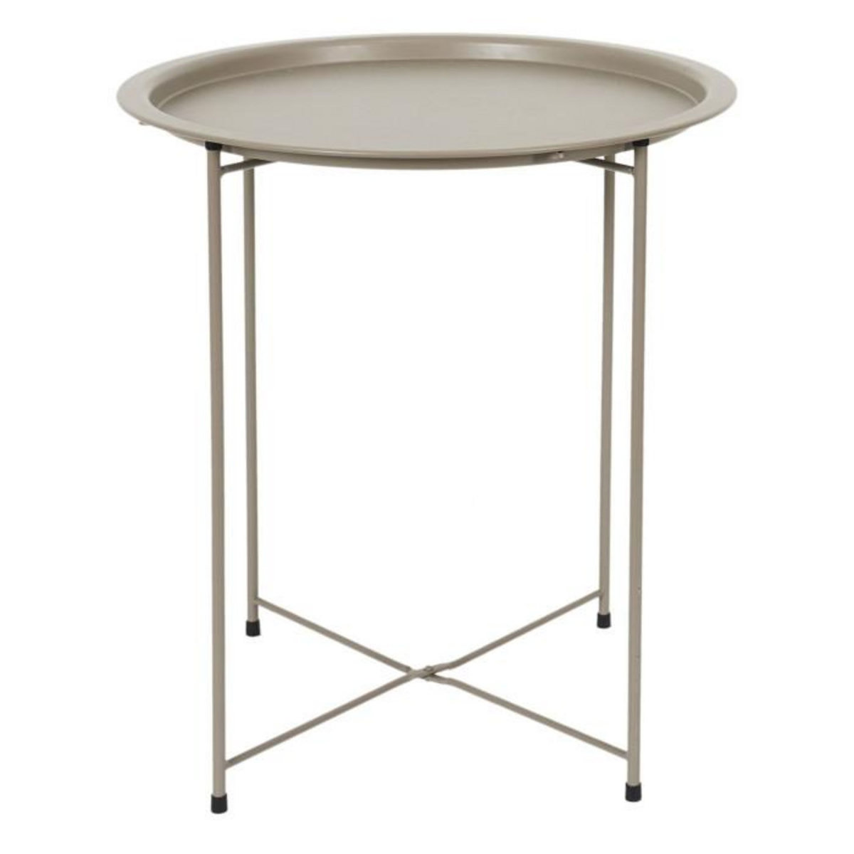 Paris Prix Table d'Appoint en Métal  Sienna  50cm Beige