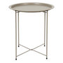 Voir la diapositive 2 : Paris Prix Table d'Appoint en Métal  Sienna  50cm Beige