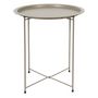 Voir la diapositive 2 : Paris Prix Table d'Appoint en Métal  Sienna  50cm Beige
