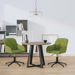 VIDAXL Chaises pivotantes a manger lot de 2 Vert clair Velours