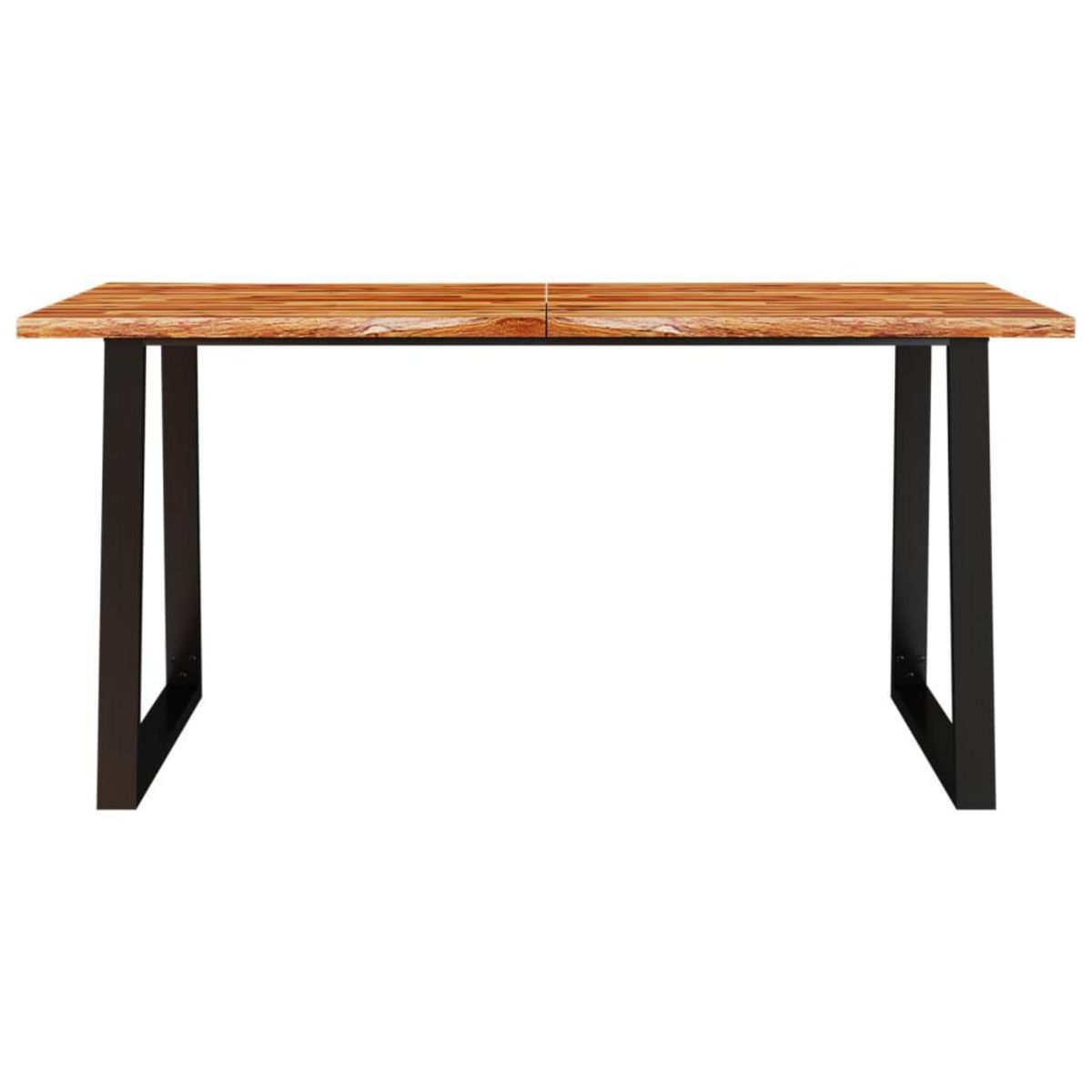 VIDAXL Table a manger 160x80x75 cm bois d'acacia solide a bord vif