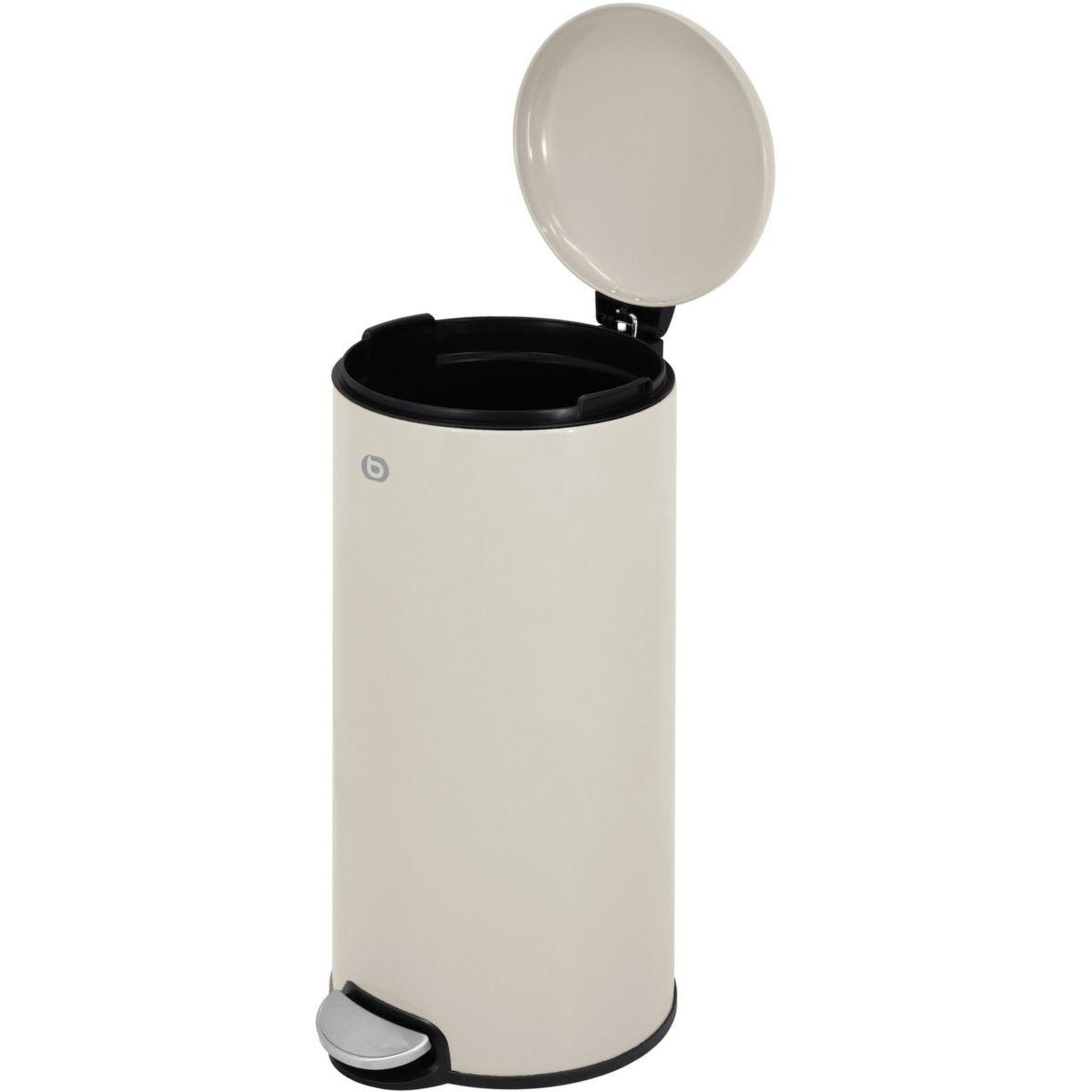 Voir la diapositive 2 : ESSENTIEL B Poubelle de cuisine manuelle 30l beige