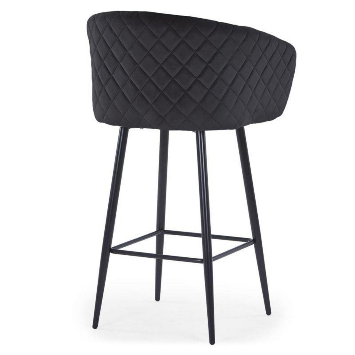 Paris Prix Tabouret de Bar en Velours  Kandi  106cm Noir