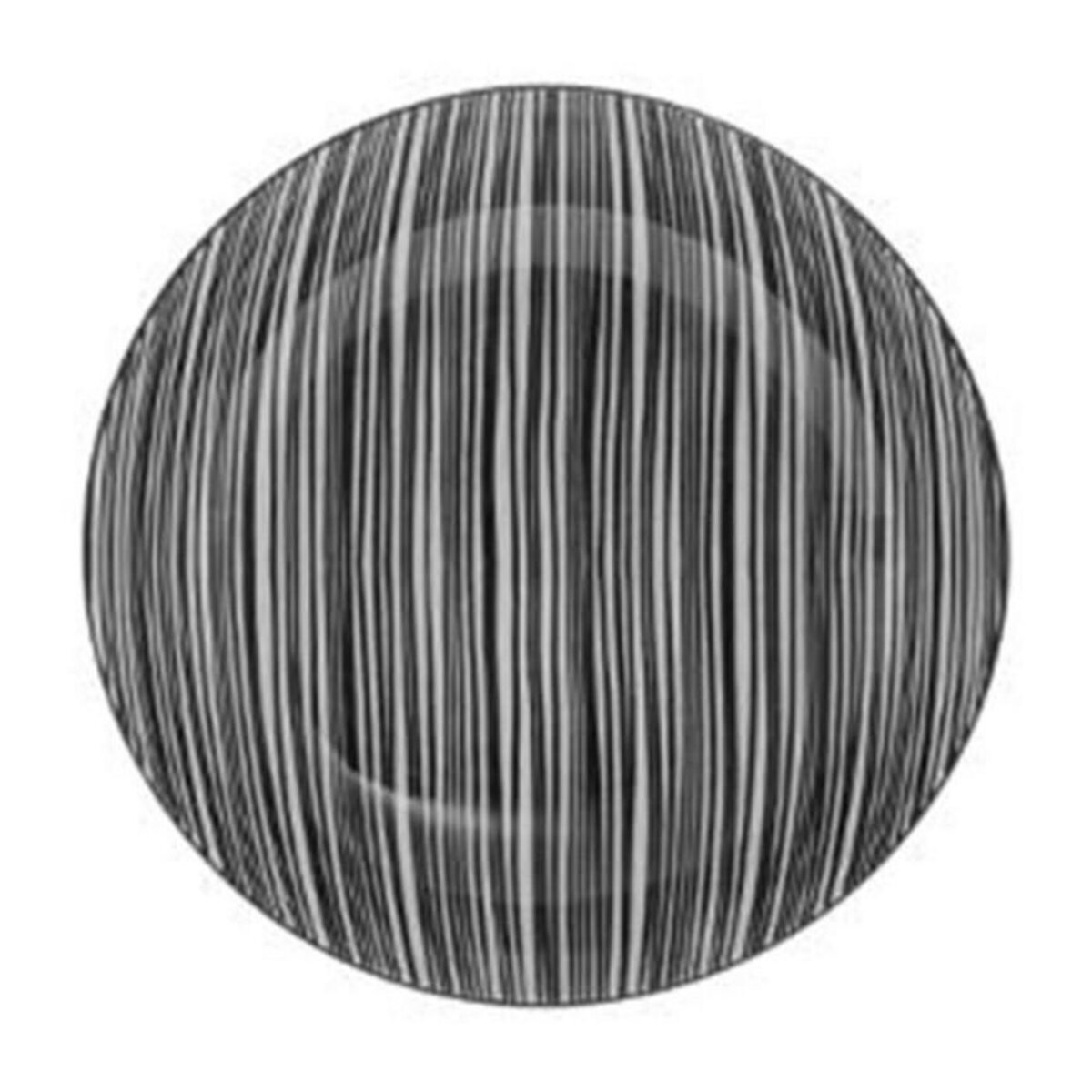 SECRET DE GOURMET Lot de 6 Assiettes Creuses  Bohemia Zèbre  20cm Noir