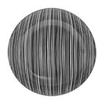 SECRET DE GOURMET Lot de 6 Assiettes Creuses  Bohemia Zèbre  20cm Noir