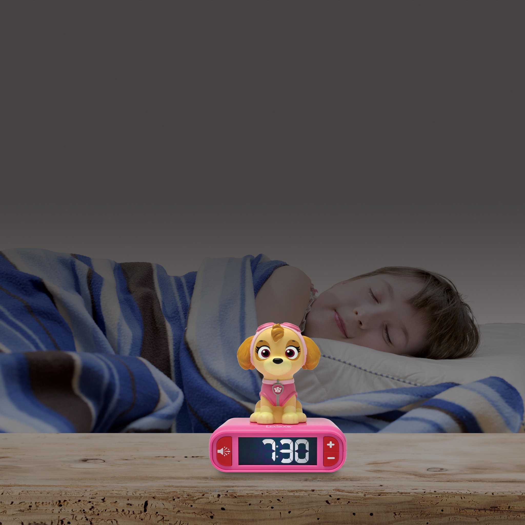 Voir la diapositive 5 : Lexibook Réveil avec veilleuse La Pat Patrouille Skye en 3D