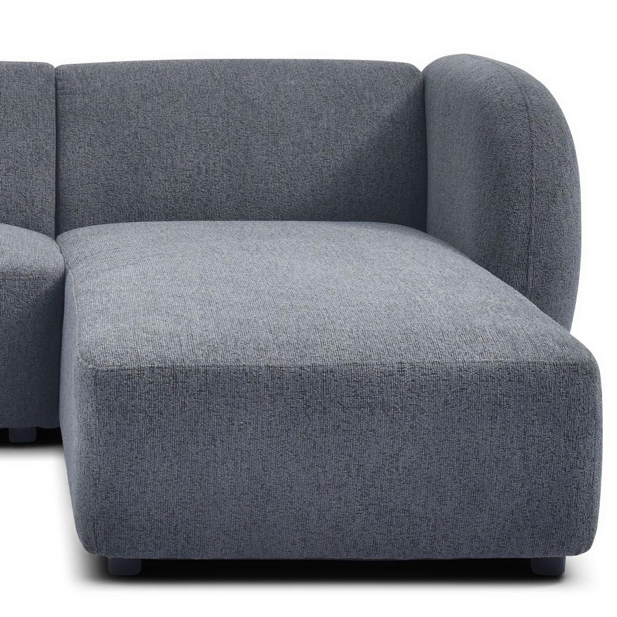 Voir la diapositive 4 : Paris Prix Canapé d'angle réversible bouclette  jerry  287cm gris